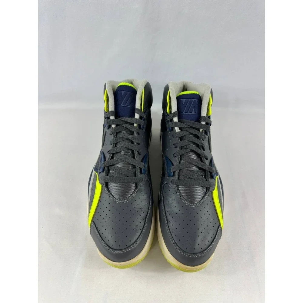 Nike Air Trainer SC High Gray Navy 2013 Seahawks Men Size 12 Shoes 302346-007
